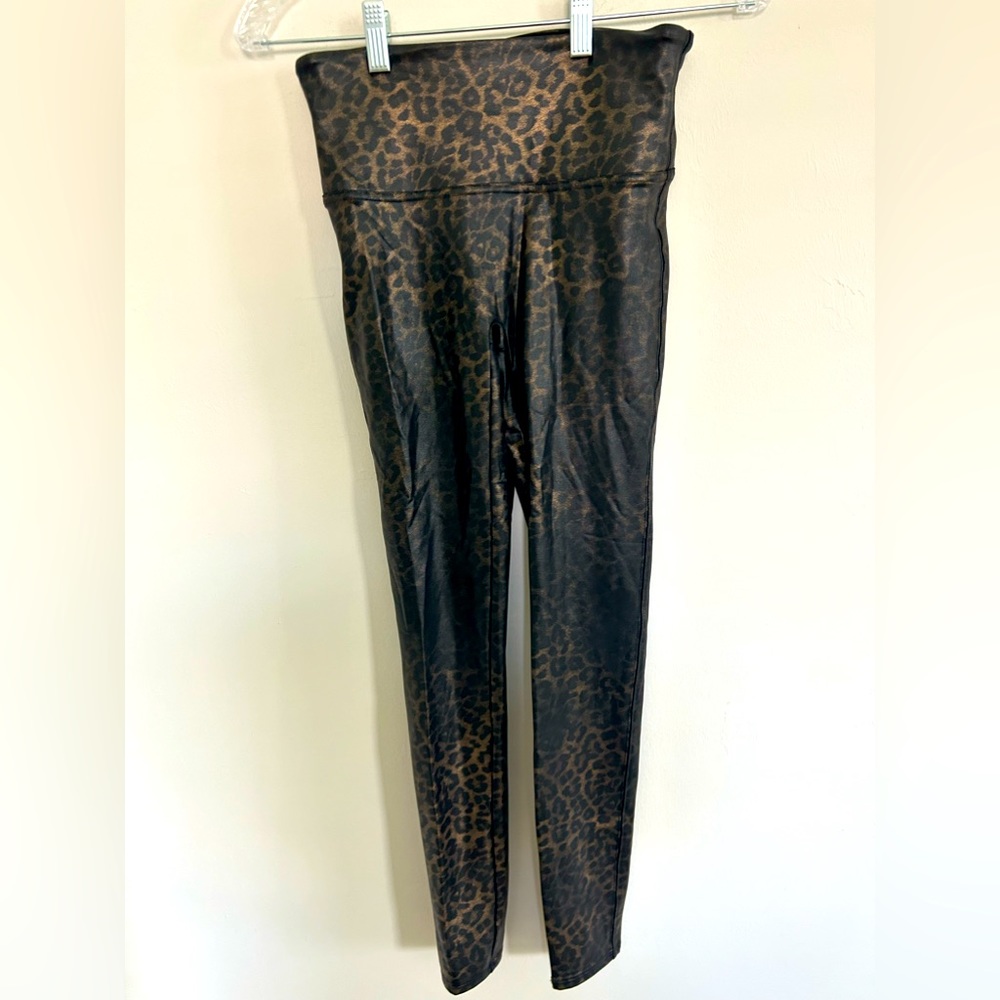 Spanx faux leather leopard print leggings!